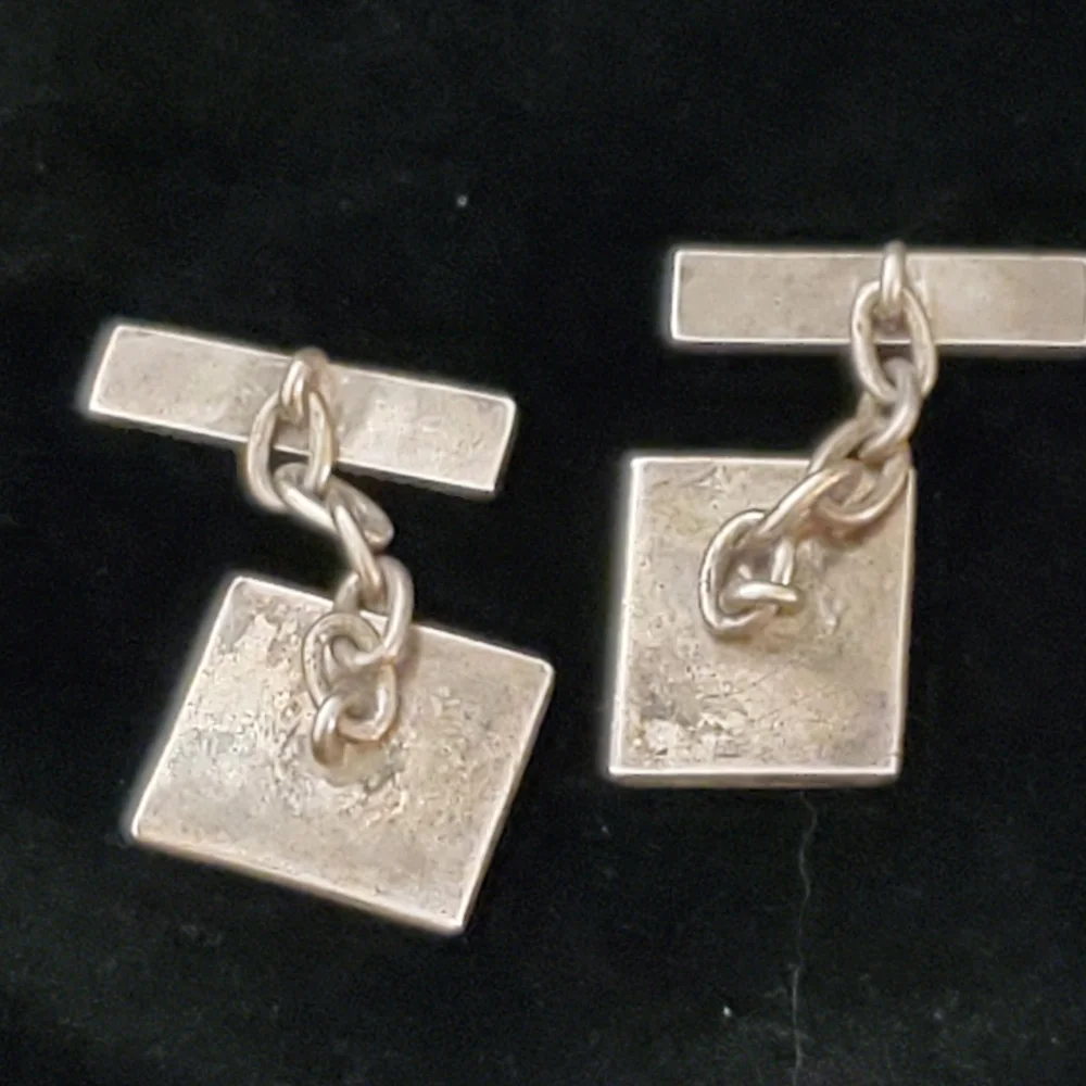 Vintage Silver Book Shaped Cufflinks MD Initials Doctor?